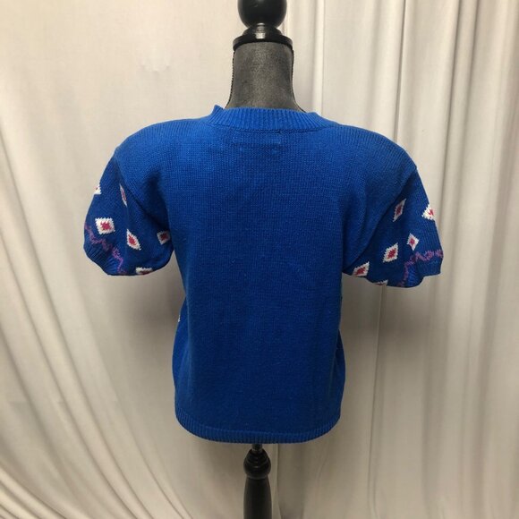 Northern Isles Portraits Cardigan Womens Petite Small Embroidered Sweater NEW - Picture 4 of 8